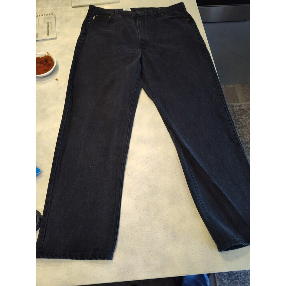 Carhartt Jeans Men's Relaxed Fit Cotton Denim Jeans B161BLK Size 42x34 BLACK